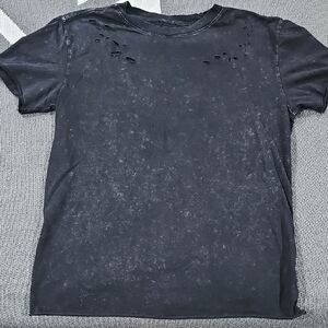 Affliction Black Short Sleeve Tee Vintage Distressed